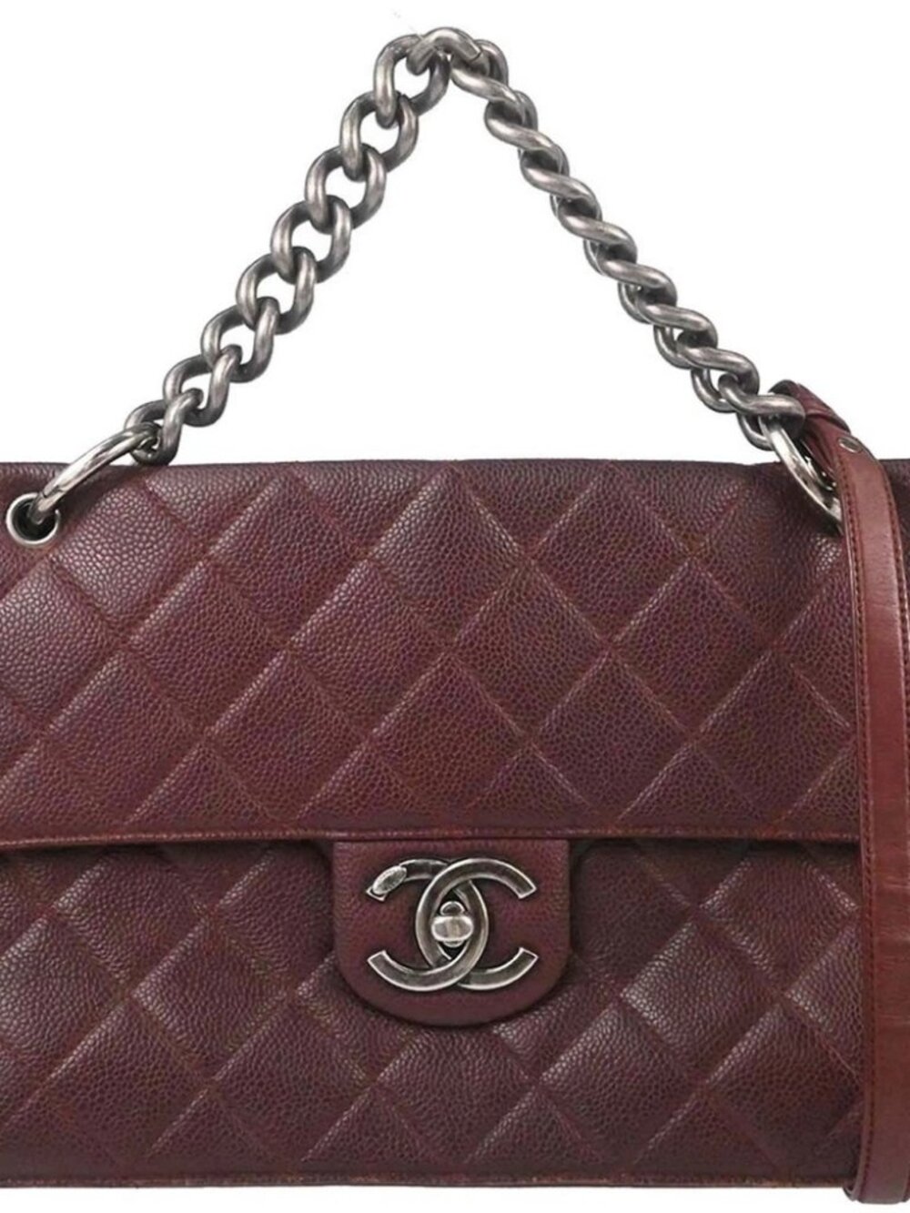 Chanel Bordeaux Calfskin Retro Class 2way Shoulder Handbag 168072